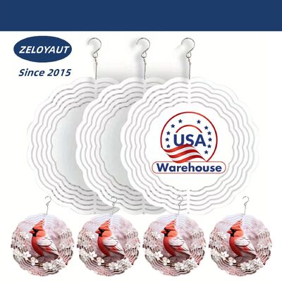 Qualité Expédition gratuite depuis l'entrepôt américain, toupie à sublimation vierge 8/10 pouces, vente en gros d'artisanat en métal, carillon éolien DIY pour décoration de jardin Usine