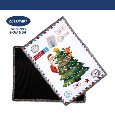 Calidad ZELOYAUT Tarjeta postal lanza manta manta personalizada súper suave 100% poliéster y terciopelo manta de sublimación en blanco para la decoración del hogar Fábrica