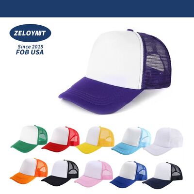 Qualität Fabrik Großhandel Sublimation Blank Heißer Verkauf Polyester Sublimation Mesh Trucker Hut Benutzerdefinierte Personalisierte Werbegeschenke Fabrik